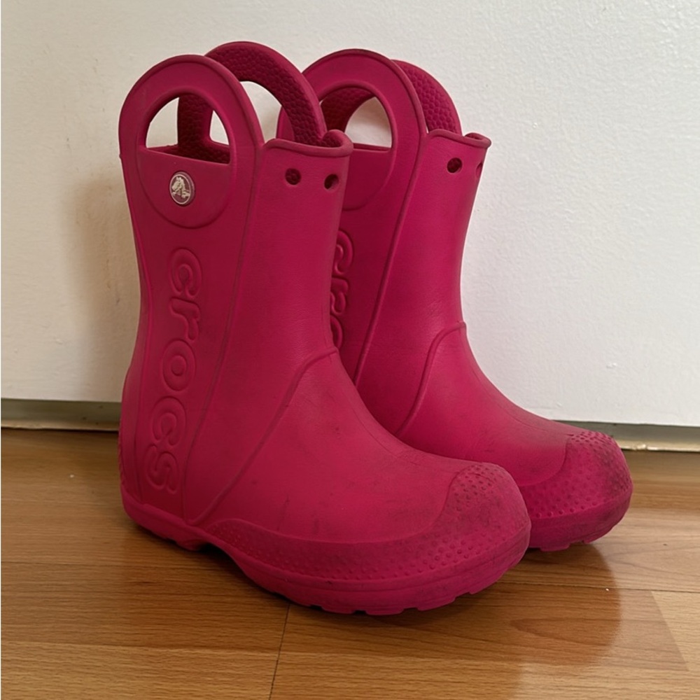 Crocs Kids Pink Rain Boots